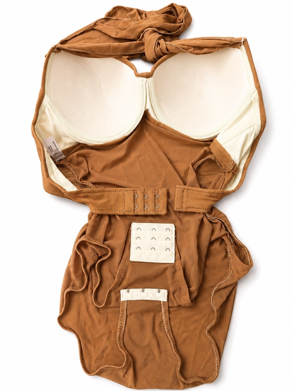 NEW Extraordinary Tan Mesh Shapewear Bodysuit Medium Dancewear Costume - Picture 6 of 7